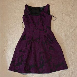 Ralph Lauren Purple and Black Textured Dress